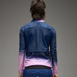 Maglia donna maniche lunghe Q36.5 Gregarius Hybrid Collar Fade - Blu
