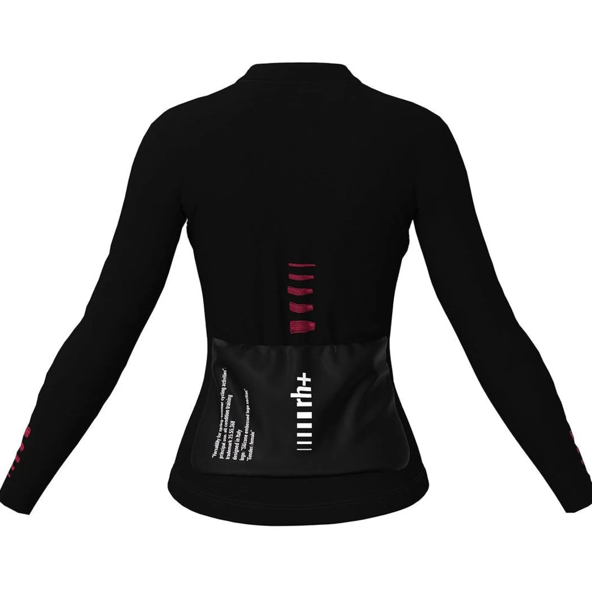 Maglia donna maniche lunghe Rh+ Aries - Nero