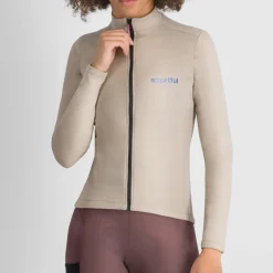 Maglia donna maniche lunghe Sportful Supergiara Wool - Beige