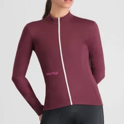 Maglia donna maniche lunghe Sportful Classic Thermal - Bordeaux