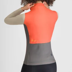 Maglia donna maniche lunghe Sportful Supergiara Logo - Arancio