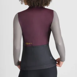 Maglia donna maniche lunghe Sportful Supergiara Logo - Bordeaux