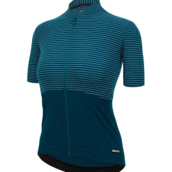 Maglia Donna Santini Color Riga - Verde