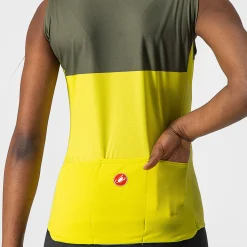 Maglia donna senza maniche Castelli Velocissima - Giallo