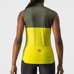 Maglia donna senza maniche Castelli Velocissima - Giallo