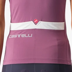 Maglia donna senza maniche Castelli Solaris - Bianco viola