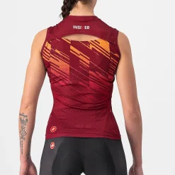 Maglia donna senza maniche Castelli Insider - Bordeaux