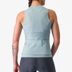 Maglia donna senza maniche Castelli Anima 4 - Azzurro chiaro