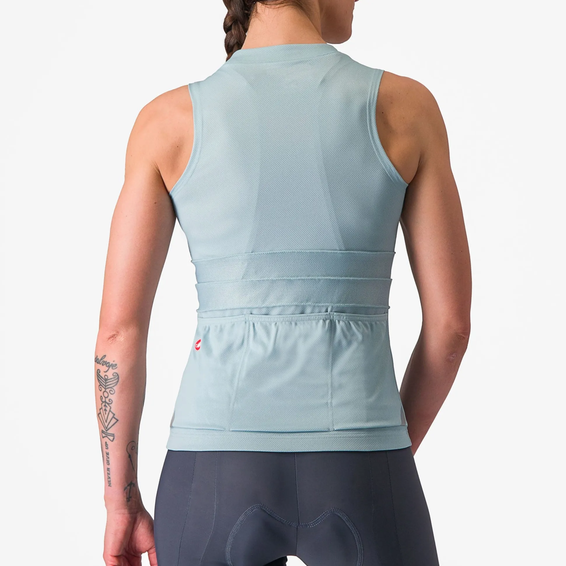 Maglia donna senza maniche Castelli Anima 4 - Azzurro chiaro