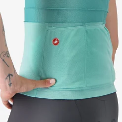 Maglia donna senza maniche Castelli Anima 4 - Azzurro