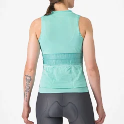Maglia donna senza maniche Castelli Anima 4 - Azzurro