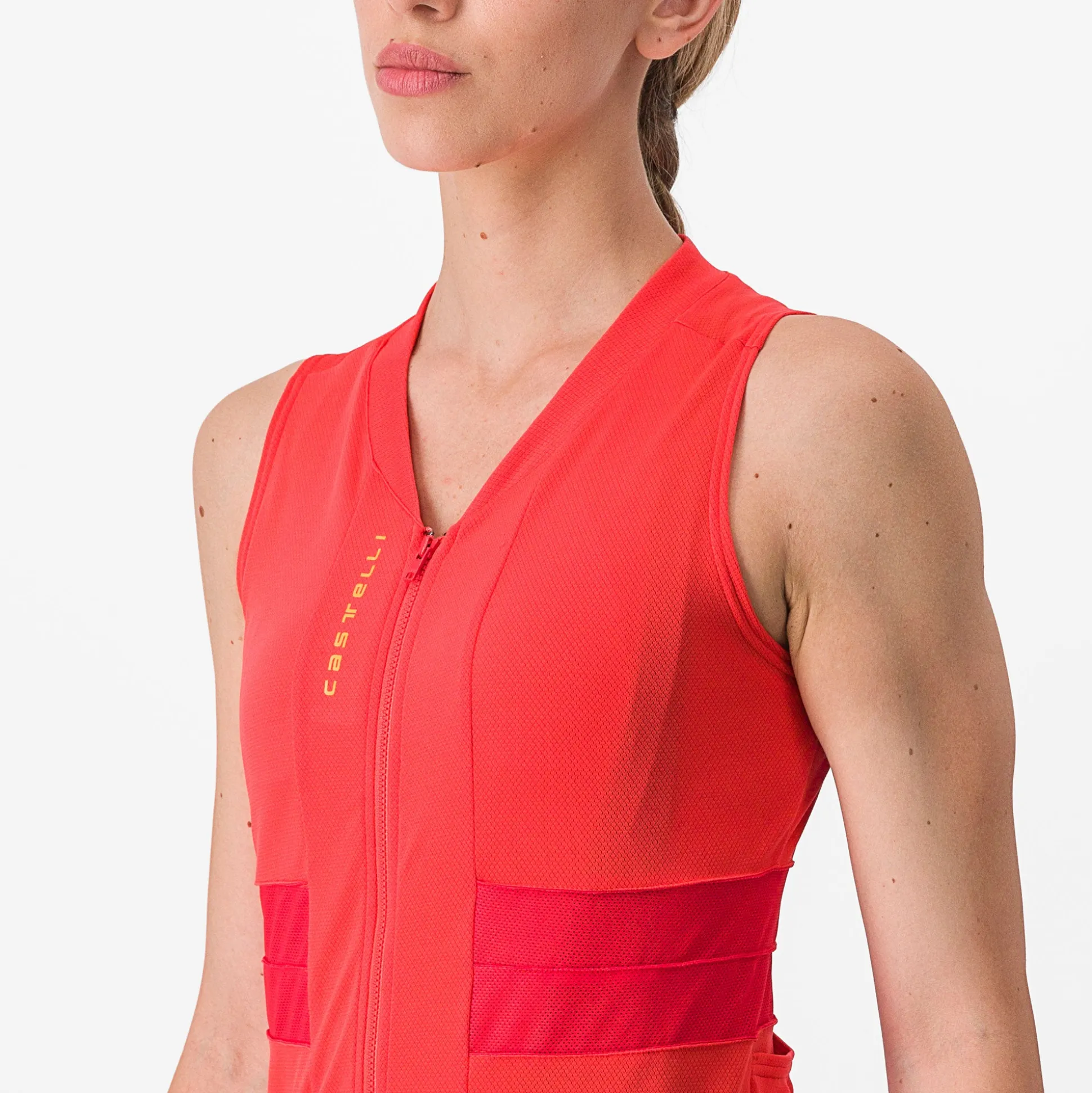 Maglia donna senza maniche Castelli Anima 4 - Rosso