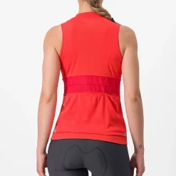Maglia donna senza maniche Castelli Anima 4 - Rosso