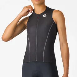 Maglia donna senza maniche Castelli Anima Flow - Nero