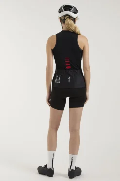Maglia donna senza maniche Rh+ Aries - Nero