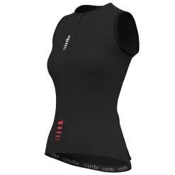 Maglia donna senza maniche Rh+ Aries - Nero