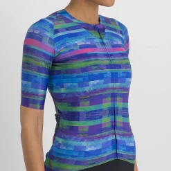 Maglia donna Sportful Glitch Bomber - Blu