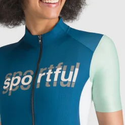 Maglia donna Sportful Supergiara Logo - Petrolio