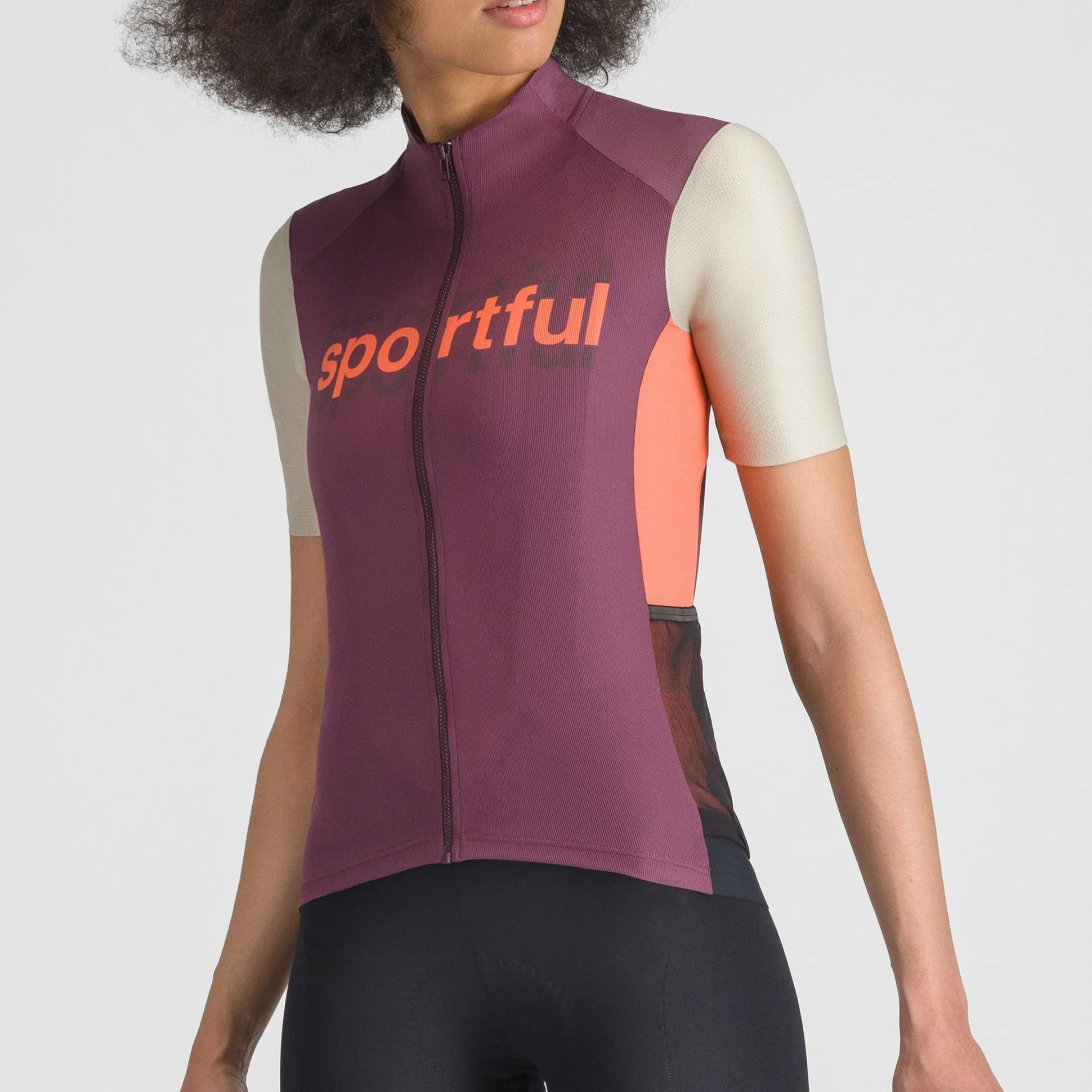 Maglia donna Sportful Supergiara Logo - Bordeaux