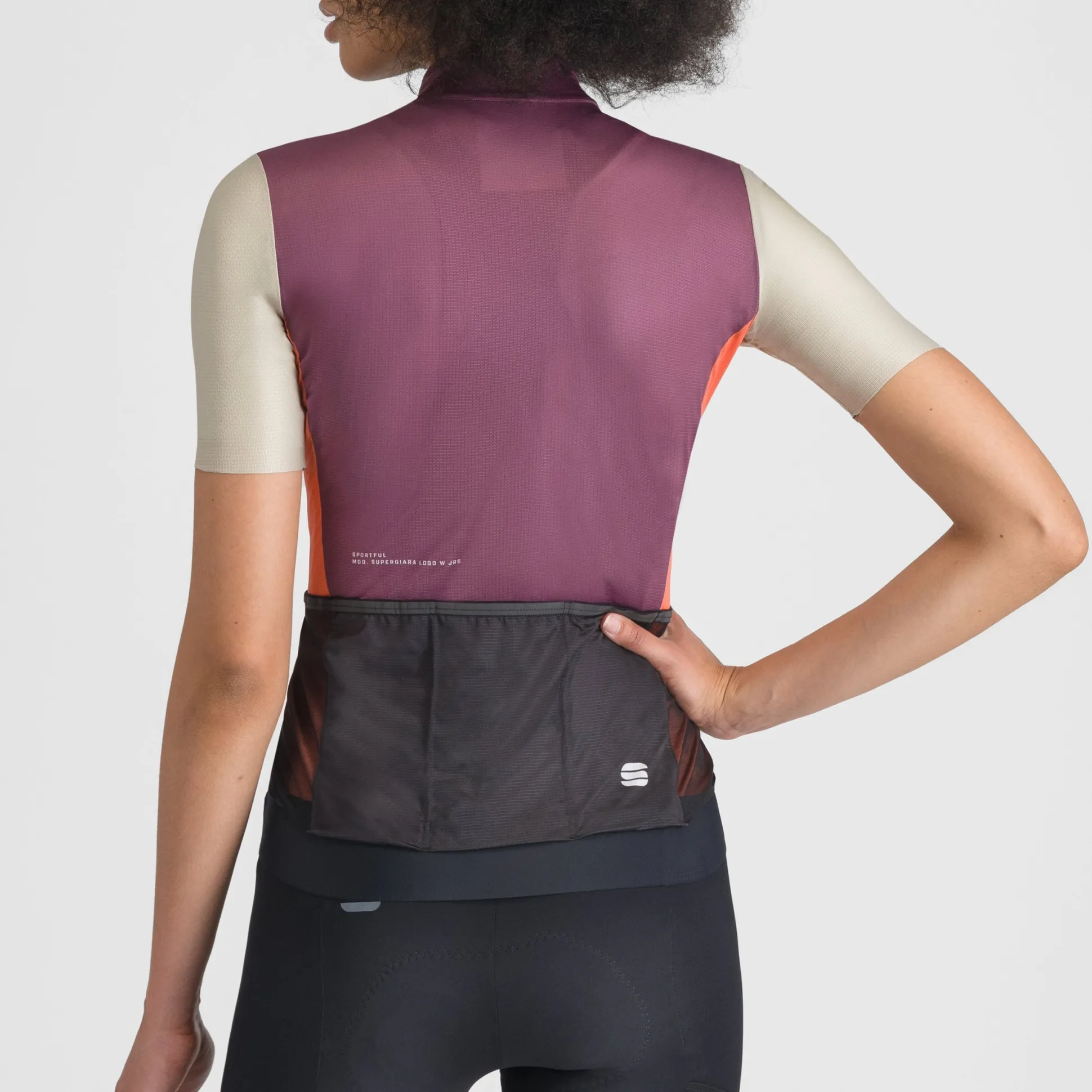Maglia donna Sportful Supergiara Logo - Bordeaux