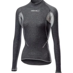 Maglia intima donna maniche lunghe Castelli Flanders Warm 2 - Grigio