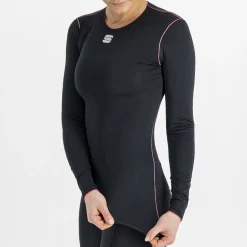 Maglia intima donna maniche lunghe Sportful Midweight Layer - Nero
