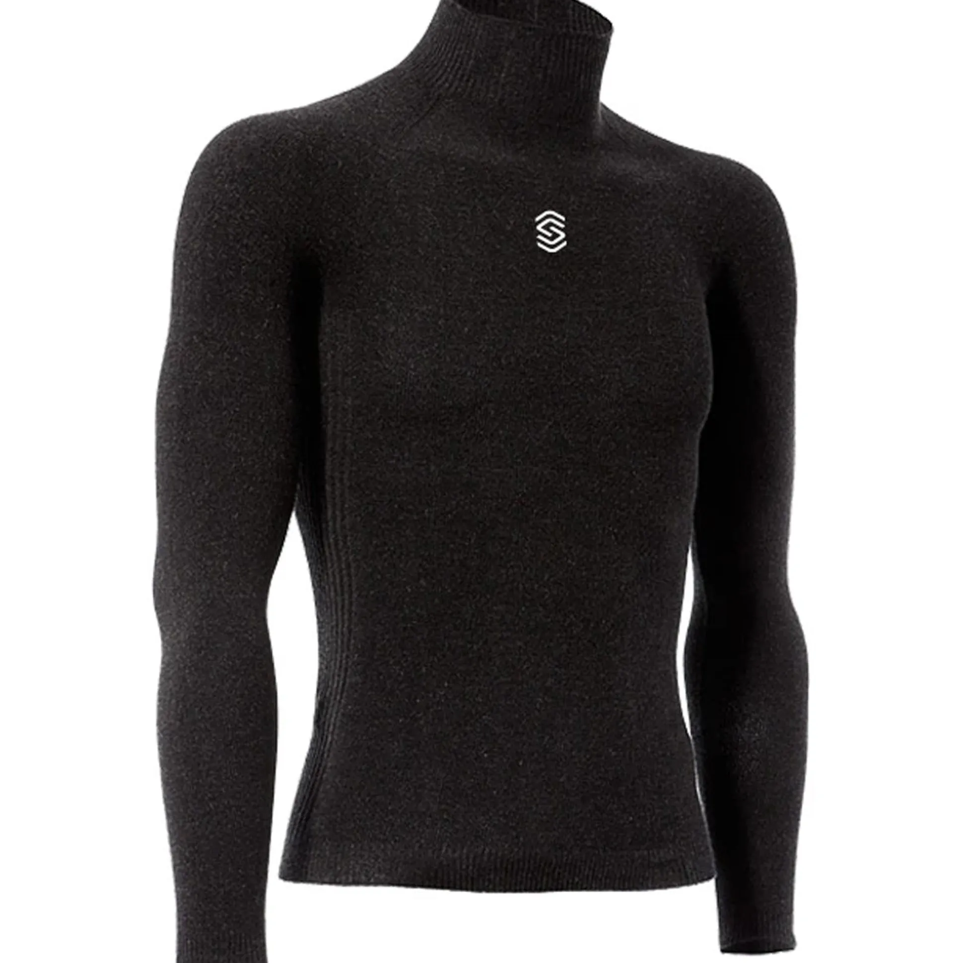 Maglia intima manica lunga collo alto Silverskin X-Warm - Grigio scuro