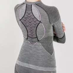 Maglia intima maniche lunghe donna X-Bionic Apani Merino 4.0 - Grigio rosa