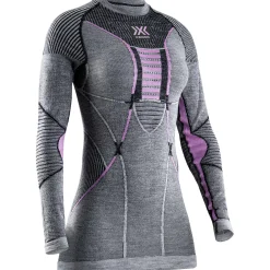 Maglia intima maniche lunghe donna X-Bionic Apani Merino 4.0 - Grigio rosa