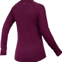 Maglia intima maniche lunghe donna Endura BaaBaa Blend - Viola