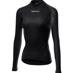 Maglia intima maniche lunghe donna Castelli Flanders Warm 2 - Nero