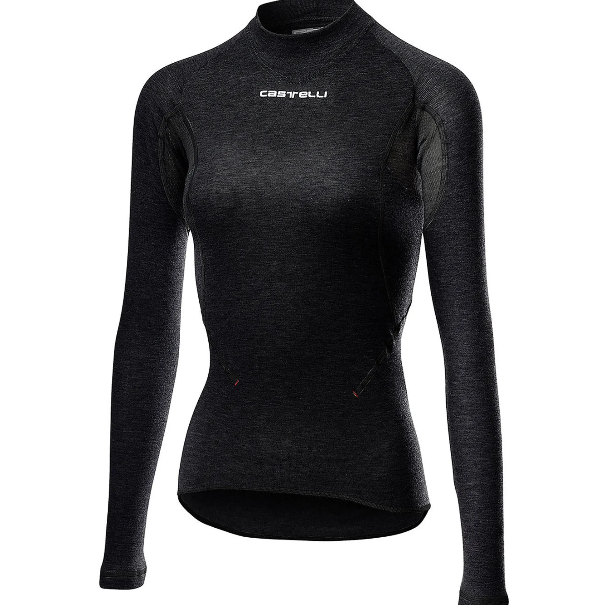 Maglia intima maniche lunghe donna Castelli Flanders Warm 2 - Nero