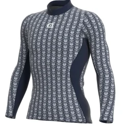 Maglia intima maniche lunghe Ale Cubes - Blu