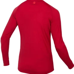 Maglia intima maniche lunghe Endura BaaBaa Blend - Rosso