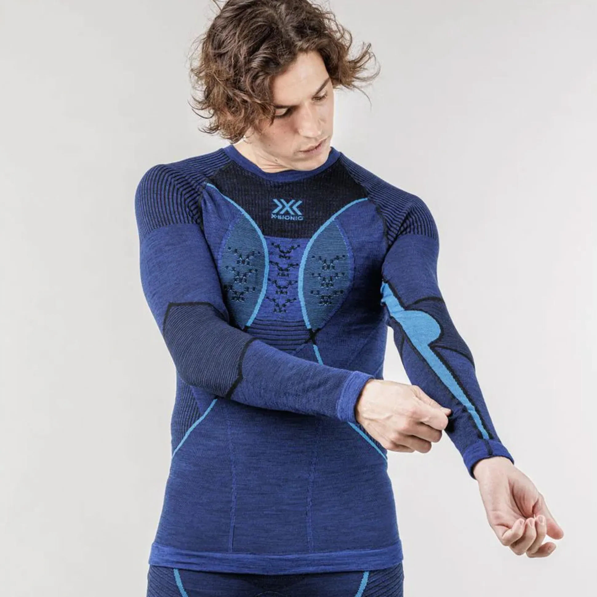 Maglia intima maniche lunghe X-Bionic Apani Merino 4.0 - Blu