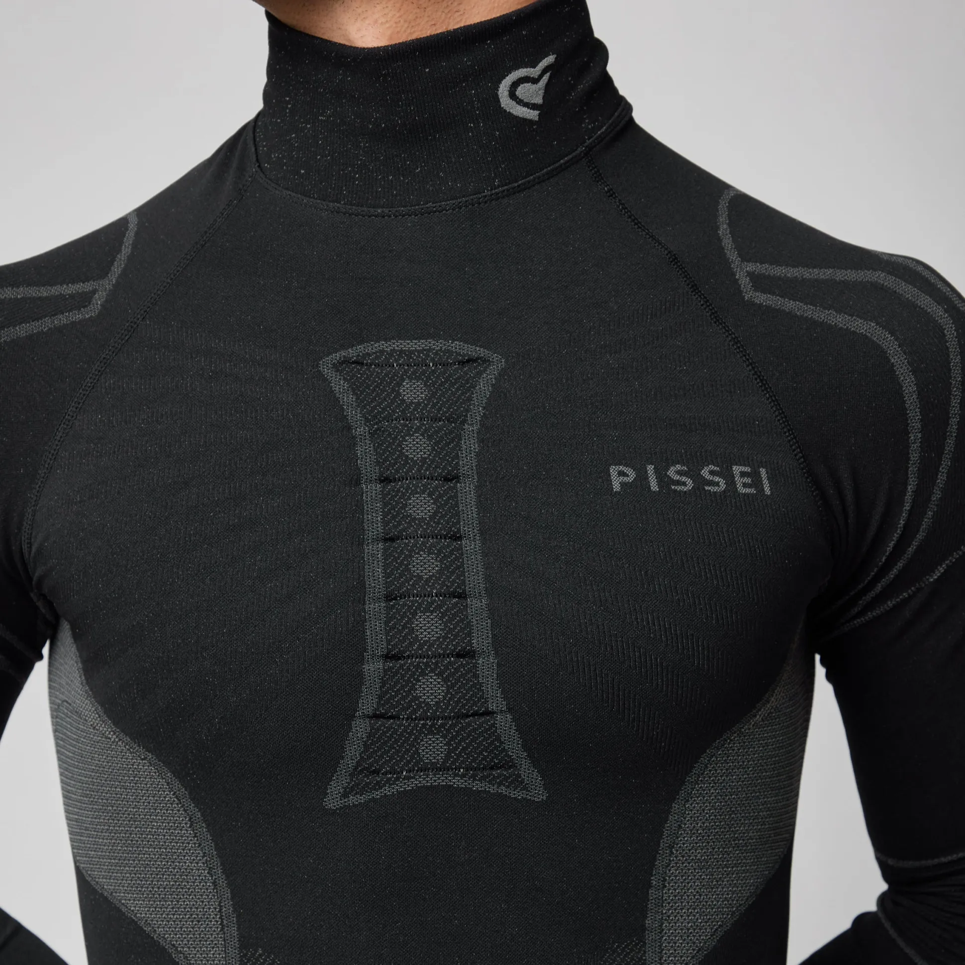 Maglia intima maniche lunghe Pissei Alaska Seamless - Nero