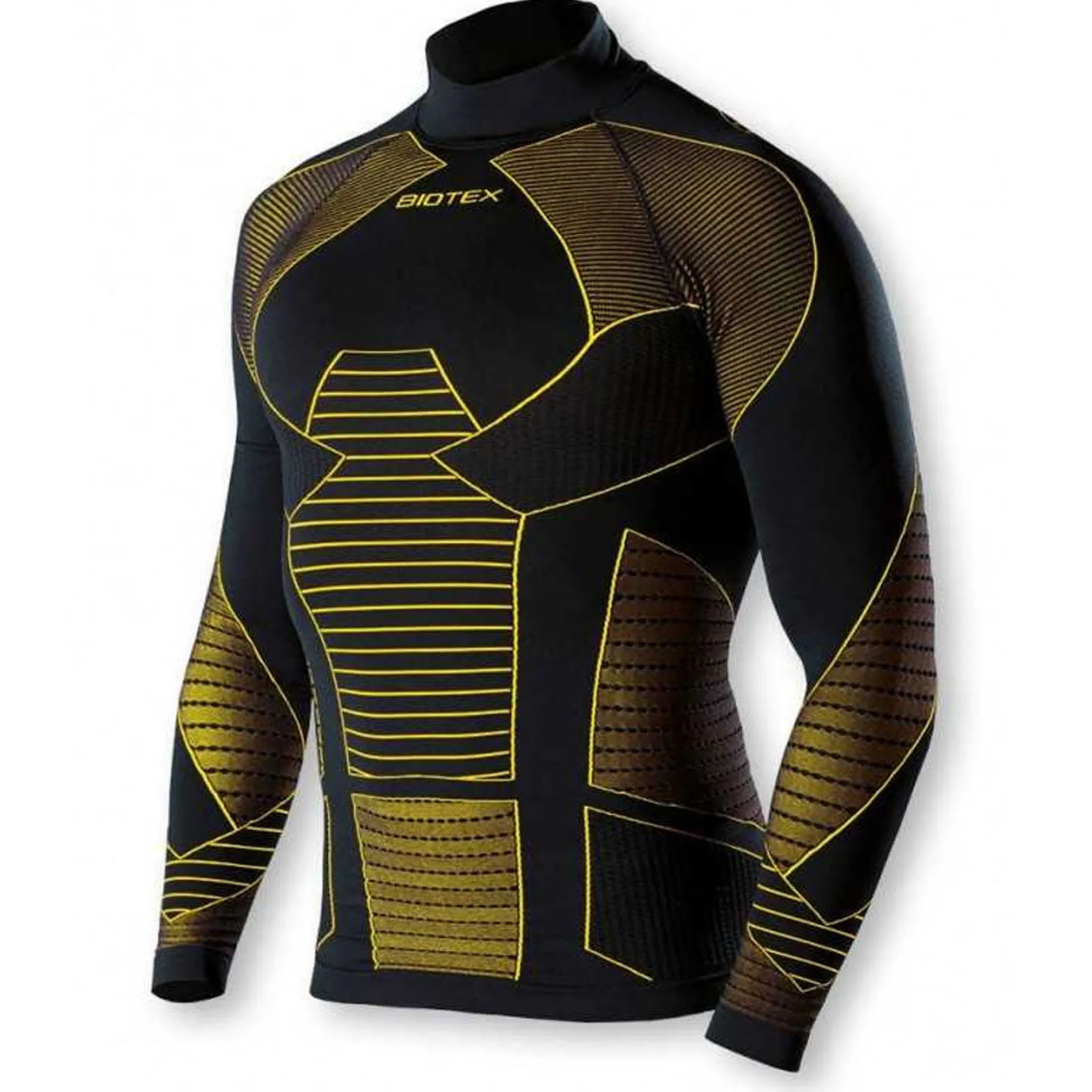 Maglia Intima maniche lunghe Biotex Lupetto Icebreak - Nero giallo