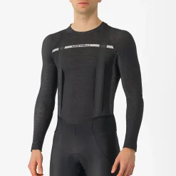 Maglia intima maniche lunghe Castelli Merino Seamless - Nero