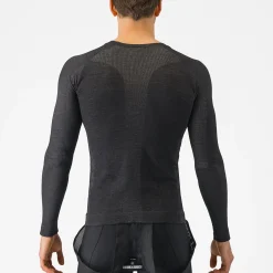 Maglia intima maniche lunghe Castelli Merino Seamless - Nero