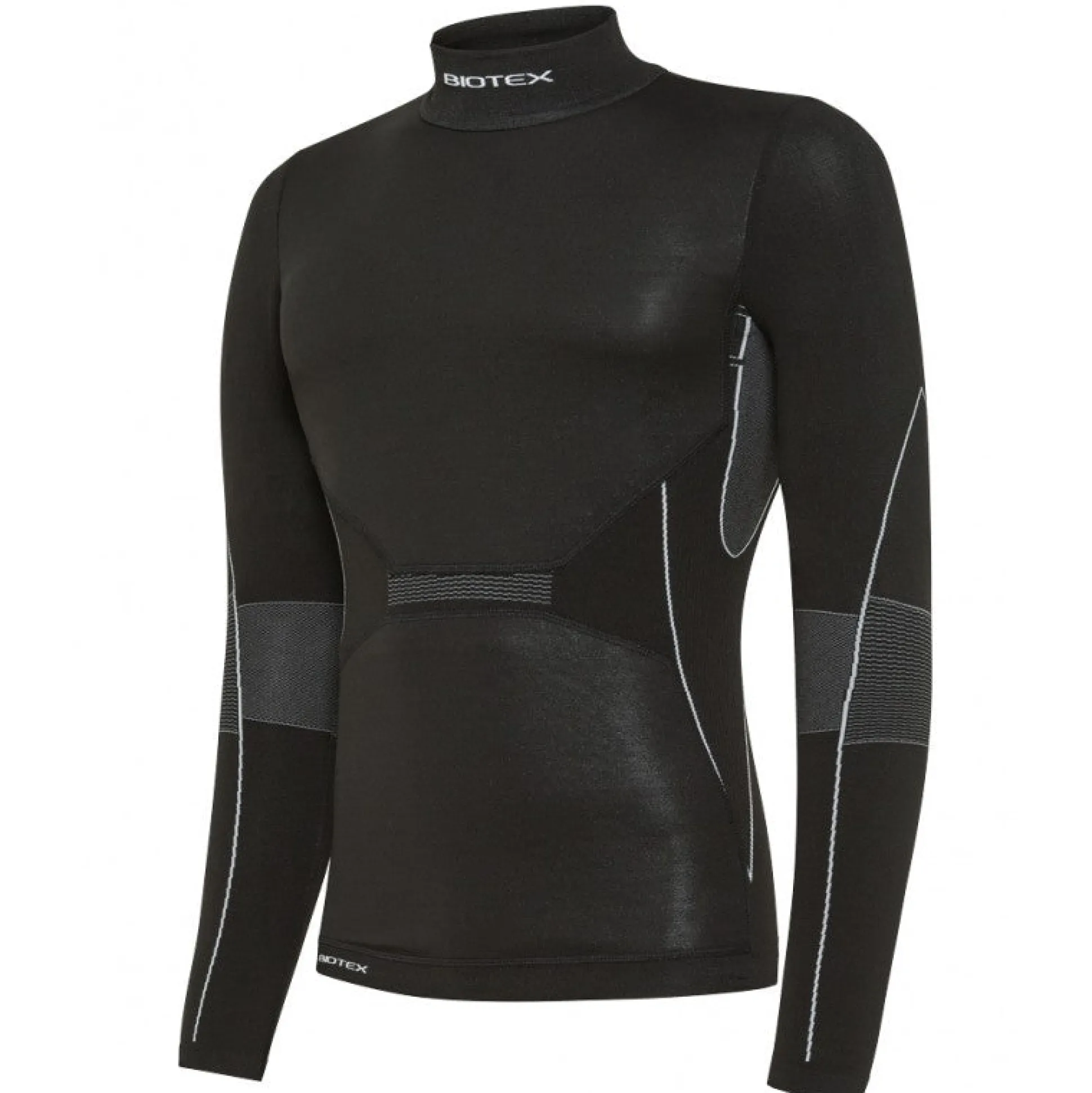 Maglia intima maniche lunghe Biotex Lupetto Wind Seamless - Nero
