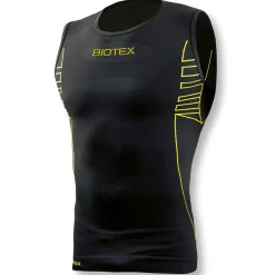 Maglia intima senza maniche Biotex Ultralight Seamless - Nero