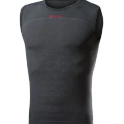 Maglia intima senza maniche Biotex + Carbon - Nero