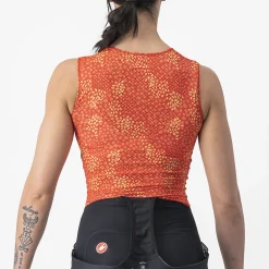 Maglia intima senza maniche donna Castelli Pro Mesh 4 - Arancio