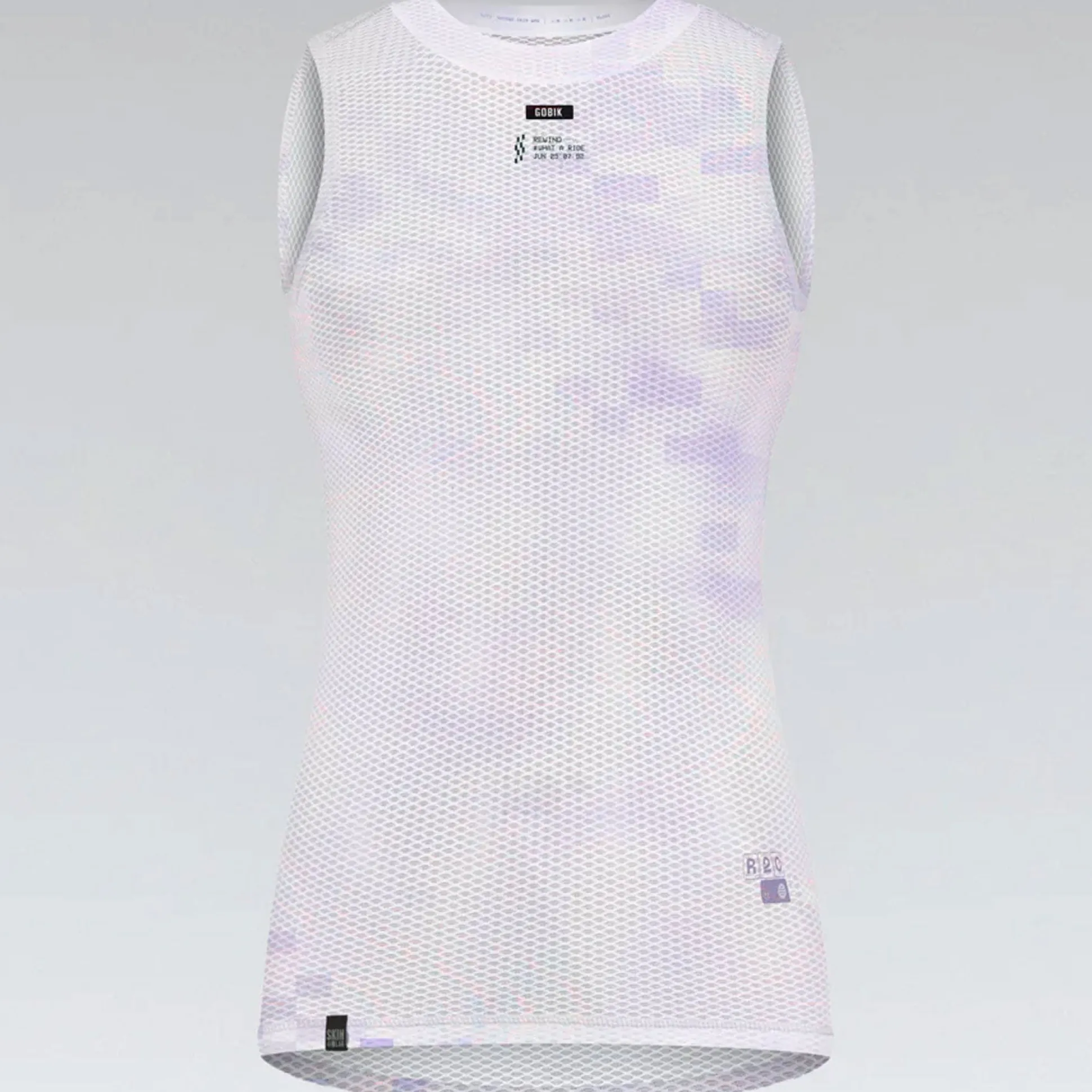 Maglia intima senza maniche donna Gobik Second Skin - Bianco viola