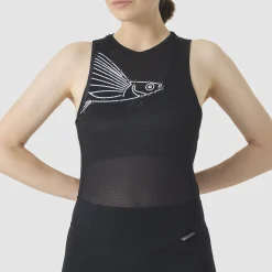 Maglia intima senza maniche donna Cafe du Cycliste Liliane - Nero