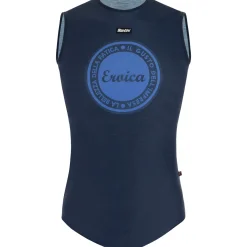 Maglia intima senza maniche Santini Eroica Dry - Blu