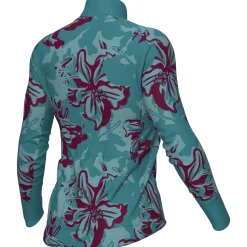 Maglia maniche lunghe donna Ale PR-E Flower - Verde acqua
