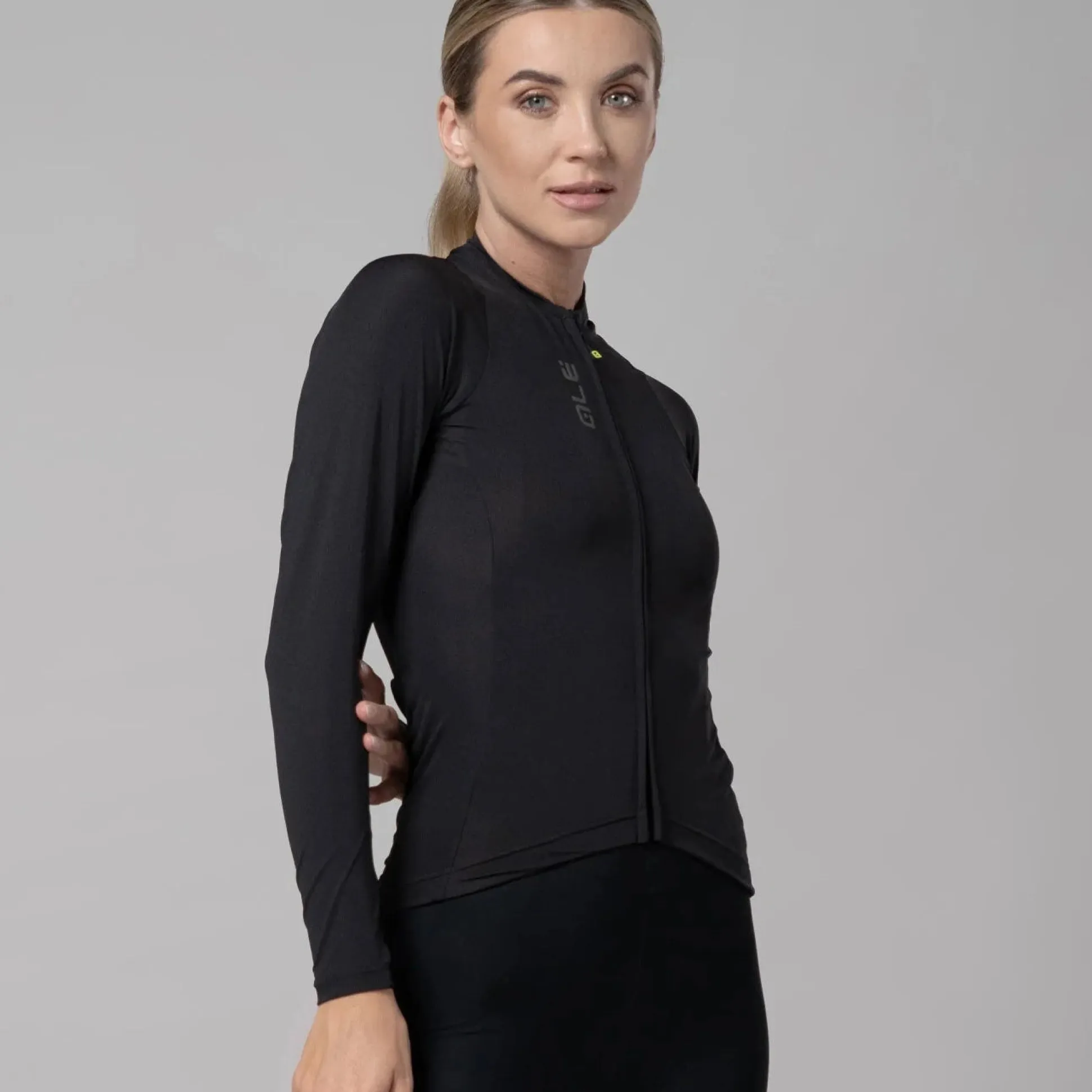 Maglia maniche lunghe donna Ale Pragma Color block - Nero nero
