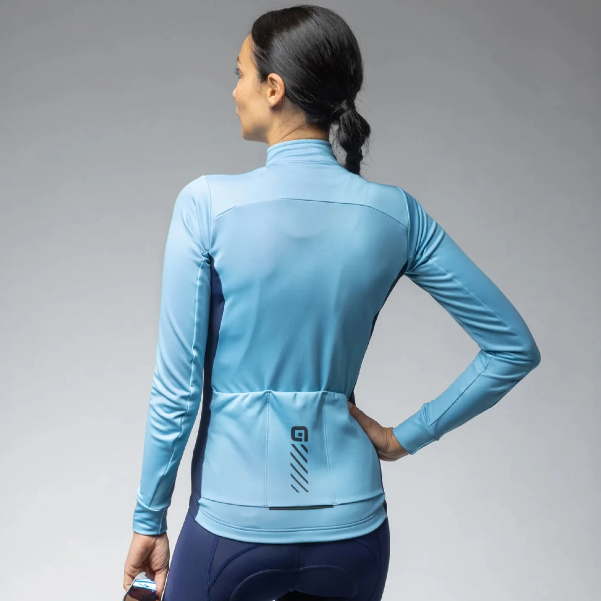 Maglia maniche lunghe donna Ale Solid Fondo 2.0 - Azzurro