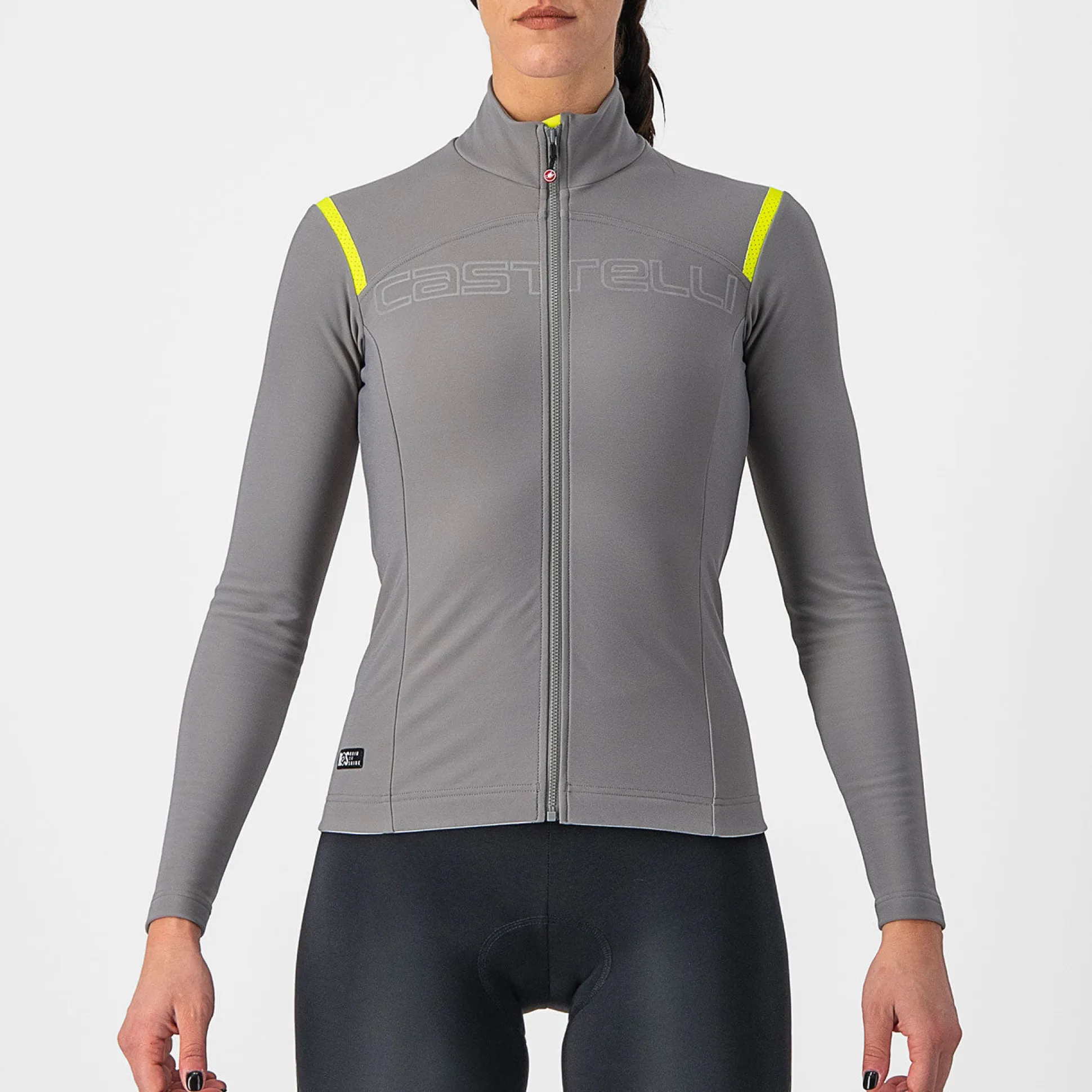 Maglia maniche lunghe donna Castelli Tutto Nano RoS - Grigio chiaro